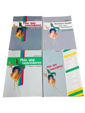 Abeka Spanish 2 Set Mas Que Vencedores 2A/2B, Vocabulary Manual & Teachers Guide